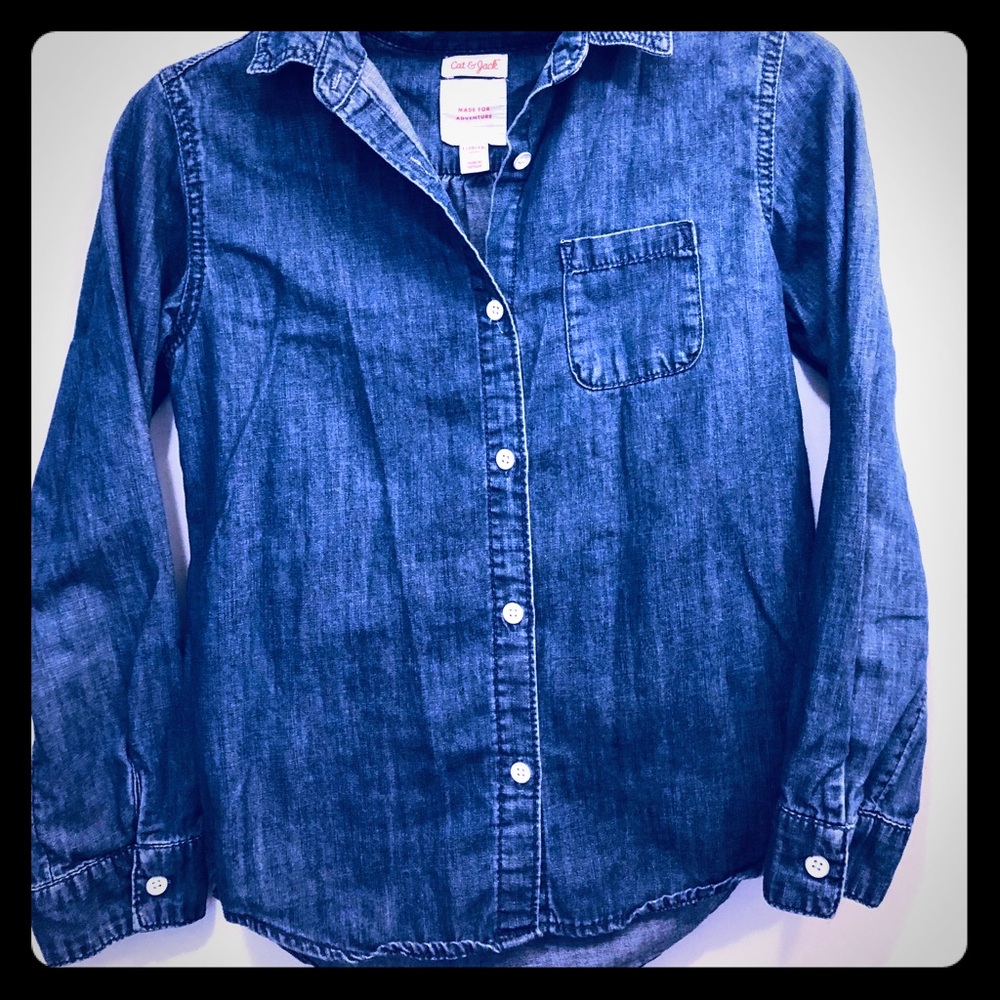 Girls Cat & Jack Denim Top